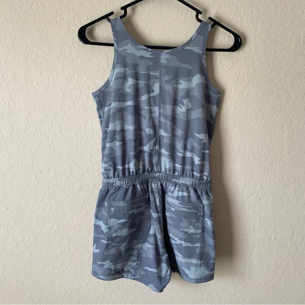 Athleta Girl | Girl's On The Go Romper Size Large 12 Camo Gray